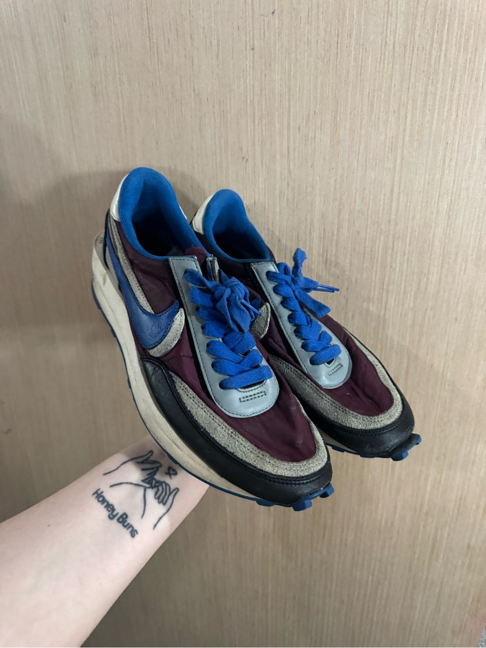 Sacai x Undercover x LDWaffle 'Night Maroon Team Royal' sacai x Undercover x‎ LD